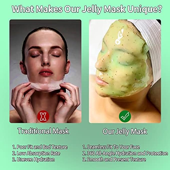 Nielies GLOWING BIOTIN PEEL-OFF JELLY MASK SET, JELLY MASK FOR FACIALS, FACE MASK FOR INSTANT HYDRATION, VEGAN PEEL OFF FACE MASK, FACIAL SKIN CARE PRODUCT PEEL OFF FOR MOISTURIZING, GLOWING - Image 3